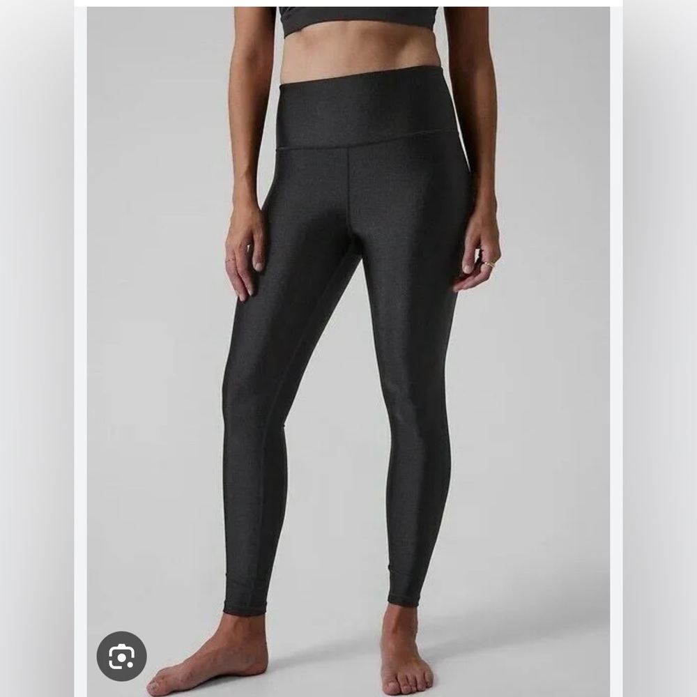 Athleta Black Elation Shine Leggings